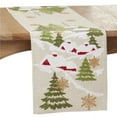 thumbnail image 1 of Saro Lifestyle Embroidered Christmas Mountain Table Runner, 1 of 3
