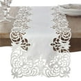 thumbnail image 1 of Saro Lifestyle Embroidered Cutwork Design Table Runner, 1 of 3