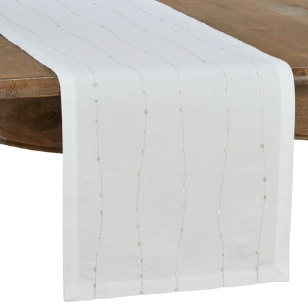 Saro Lifestyle Embroidered Design Table Runner