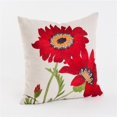 thumbnail image 1 of Saro Lifestyle Embroidered Floral 18 inch Throw Pillow Red, 1 of 5