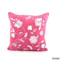 thumbnail image 1 of Saro Lifestyle Embroidered Floral Design Down Filled Throw Pillow Sorbet, 1 of 5