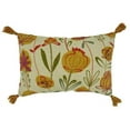 thumbnail image 1 of Saro Lifestyle Embroidered Flowers Design Poly Filled Throw Pillow, 1 of 1