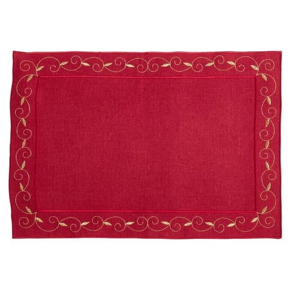 Saro Lifestyle Embroidered Holiday Placemat (Set of 4)