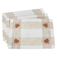 thumbnail image 1 of Saro Lifestyle Embroidered Leaf Hemstitch Placemat (Set of 4), 1 of 4