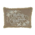 thumbnail image 1 of Saro Lifestyle Embroidered Merry Christmas Down Filled Throw Pillow, 1 of 1
