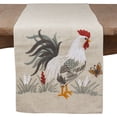 thumbnail image 1 of Saro Lifestyle Embroidered Rooster Table Runner, 1 of 5