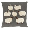 thumbnail image 1 of Saro Lifestyle Embroidered Sheep Throw Pillow Cover, 1 of 1