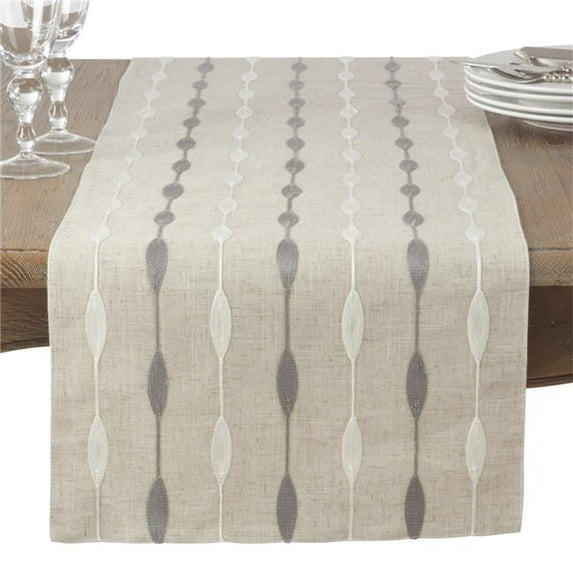 Saro Lifestyle Embroidered Table Runner