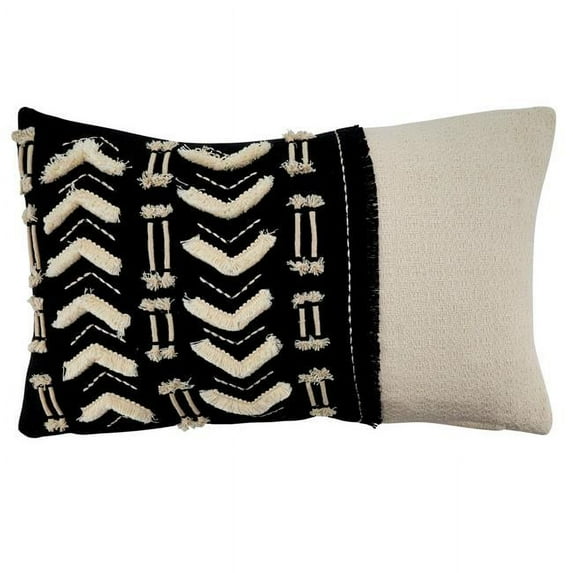 Saro Lifestyle Embroidered and Embellished Throw Pillow Cover