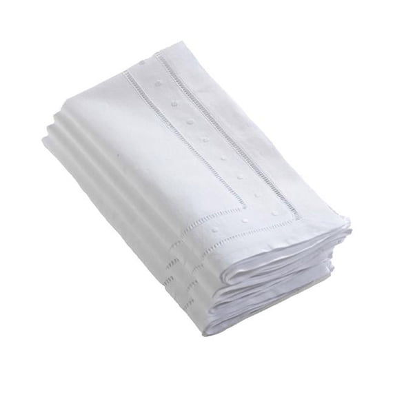 Saro Lifestyle Embroidered and Hemstitched Table Napkin (Set of 4)