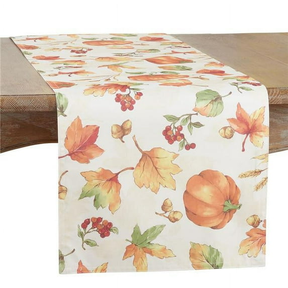 Saro Lifestyle Fall Pumpkin Design Table Runner