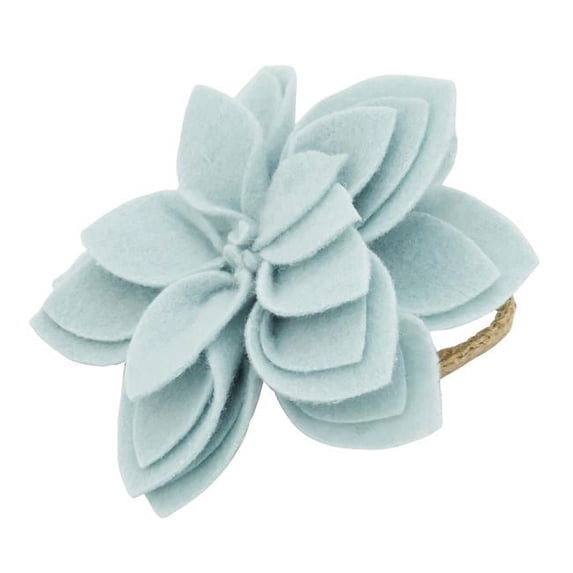 Saro Lifestyle Felt Blossom Napkin Ring (Set of 4)