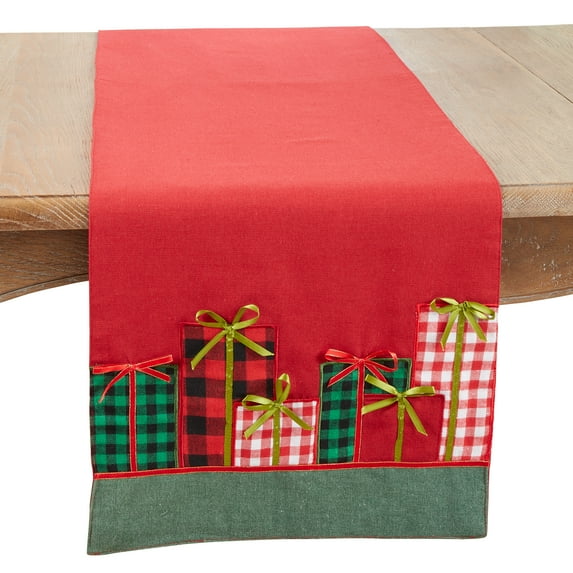 Saro Lifestyle Festive and Fun Christmas Gifts Table Runner