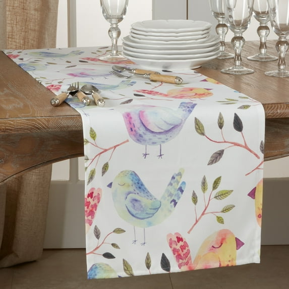 Saro Lifestyle Flock of Birds Table Runner