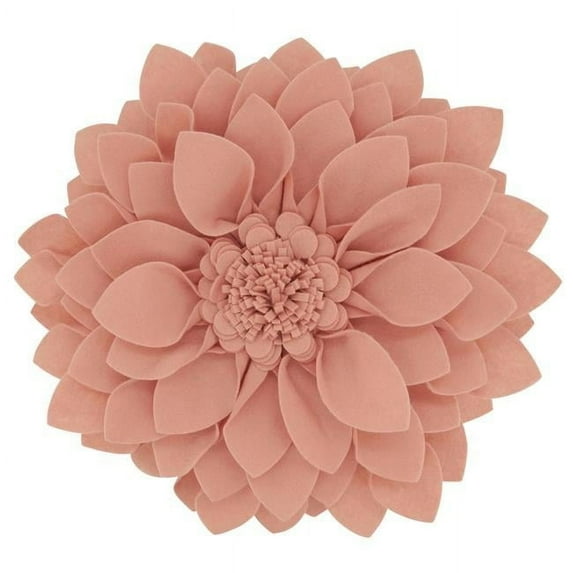 Saro Lifestyle Flower Shaped Felt Throw Pillow