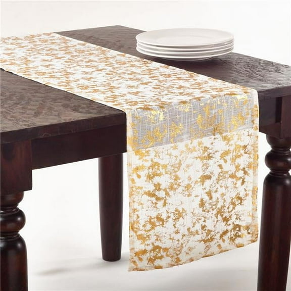 Saro Lifestyle Foil Print Design Table Runner