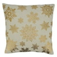 thumbnail image 1 of Saro Lifestyle Foil Print Snowflake Poly Filled Throw Pillow, 1 of 1