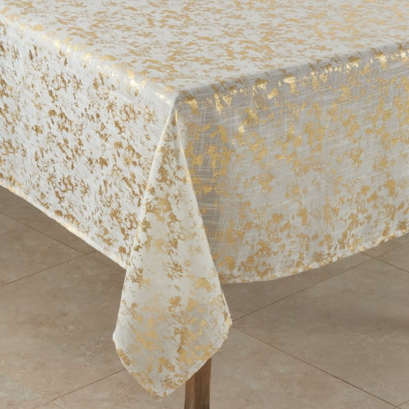 Saro Lifestyle Foil Print Tablecloth