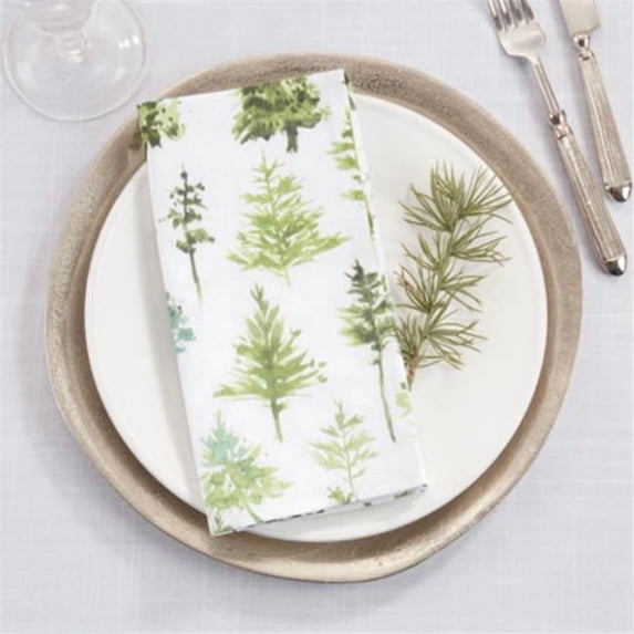 Saro Lifestyle Forest Trees Design Table Napkin (Set of 12)
