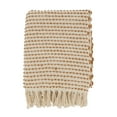 thumbnail image 1 of Saro Lifestyle Fringe Finesse Textured Stripe Woven Throw Blanket, 1 of 4