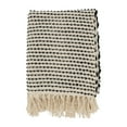 thumbnail image 1 of Saro Lifestyle Fringe Finesse Textured Stripe Woven Throw Blanket, 1 of 4