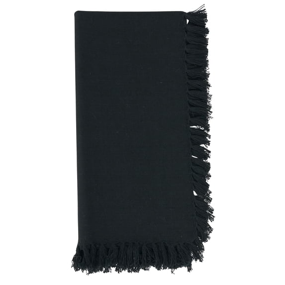 Saro Lifestyle Fringed Design Table Napkin (Set of 4)