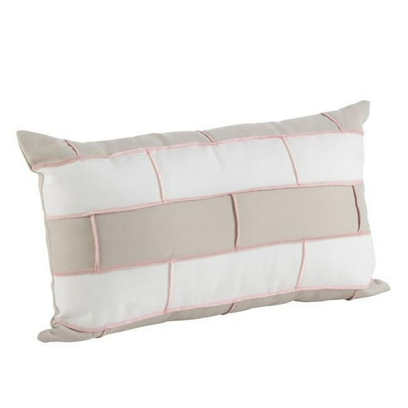 Saro Lifestyle Geometric Block Design Poly Filled Throw Pillow