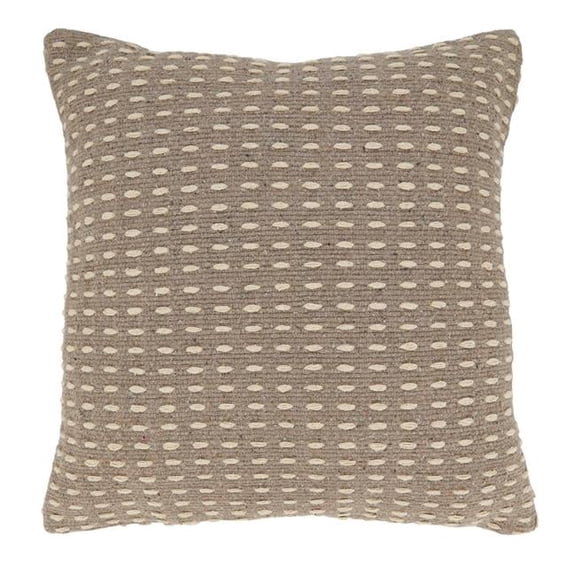 Saro Lifestyle Geometric Glam Dashed Woven Throw Pillow Cover