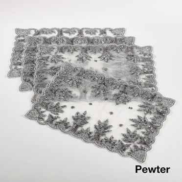 Saro Lifestyle Hand Beaded Design Placemat (Set of 4)