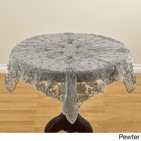 Saro Lifestyle Hand Beaded Tablecloth