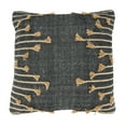 thumbnail image 1 of Saro Lifestyle Handcrafted Whimsy Zig Zag Tassel Throw Pillow Cover, 1 of 3