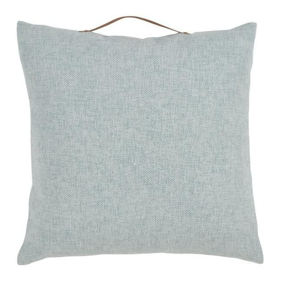Saro Lifestyle Handle Design Chenille Throw Pillow Aqua