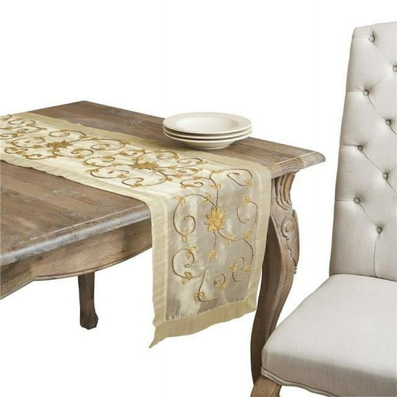 Saro Lifestyle Handmade Beaded Table Runner