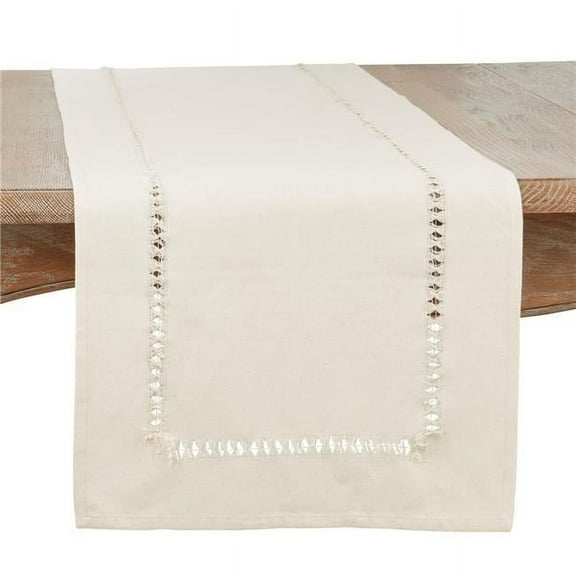 Saro Lifestyle Hemstitched Border Table Runner