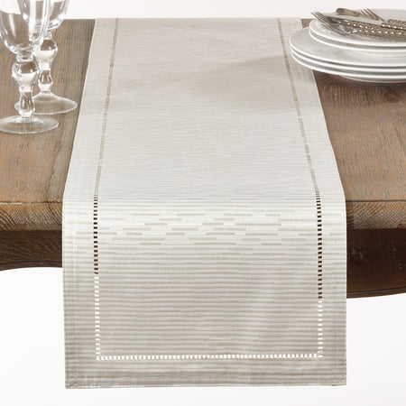 Saro Lifestyle Hemstitched Design Table Runner