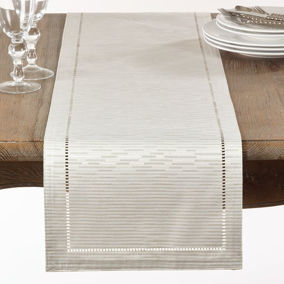 Saro Lifestyle Hemstitched Design Table Runner