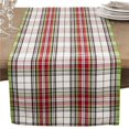 thumbnail image 1 of Saro Lifestyle Hensel Collection Classic Plaid Design Cotton Table Runner, 1 of 2