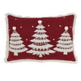 thumbnail image 1 of Saro Lifestyle Holiday Charm Christmas Trees Fringed Poly Filled Throw Pillow, 1 of 3
