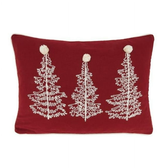 Saro Lifestyle Holiday Hues Christmas Trees Throw Pillow Cover
