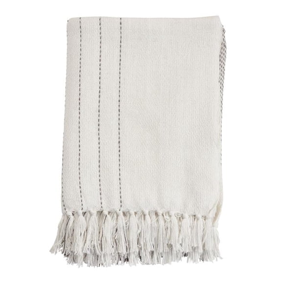 Saro Lifestyle Kantha Stitch Throw Blanket