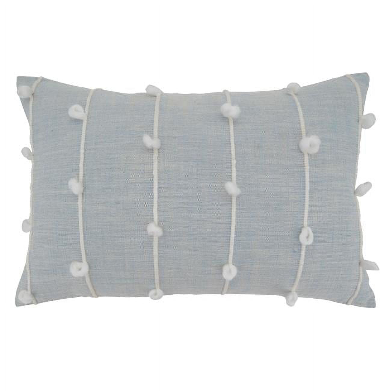 Light Blue Knotted Line Design Rectangular Throw Pillow