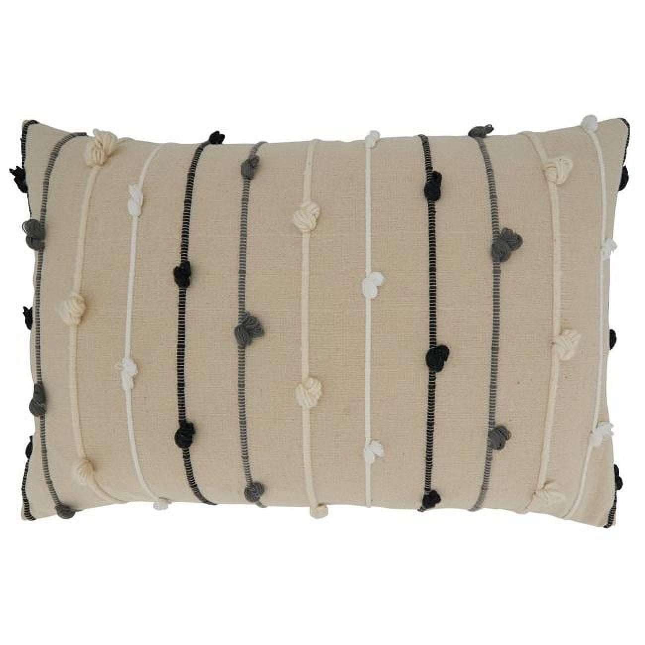 Chic Knotted Texture Cotton Throw Pillow Cover 16"x24"