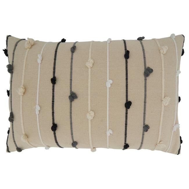 Chic Knotted Texture Cotton Throw Pillow Cover 16"x24"