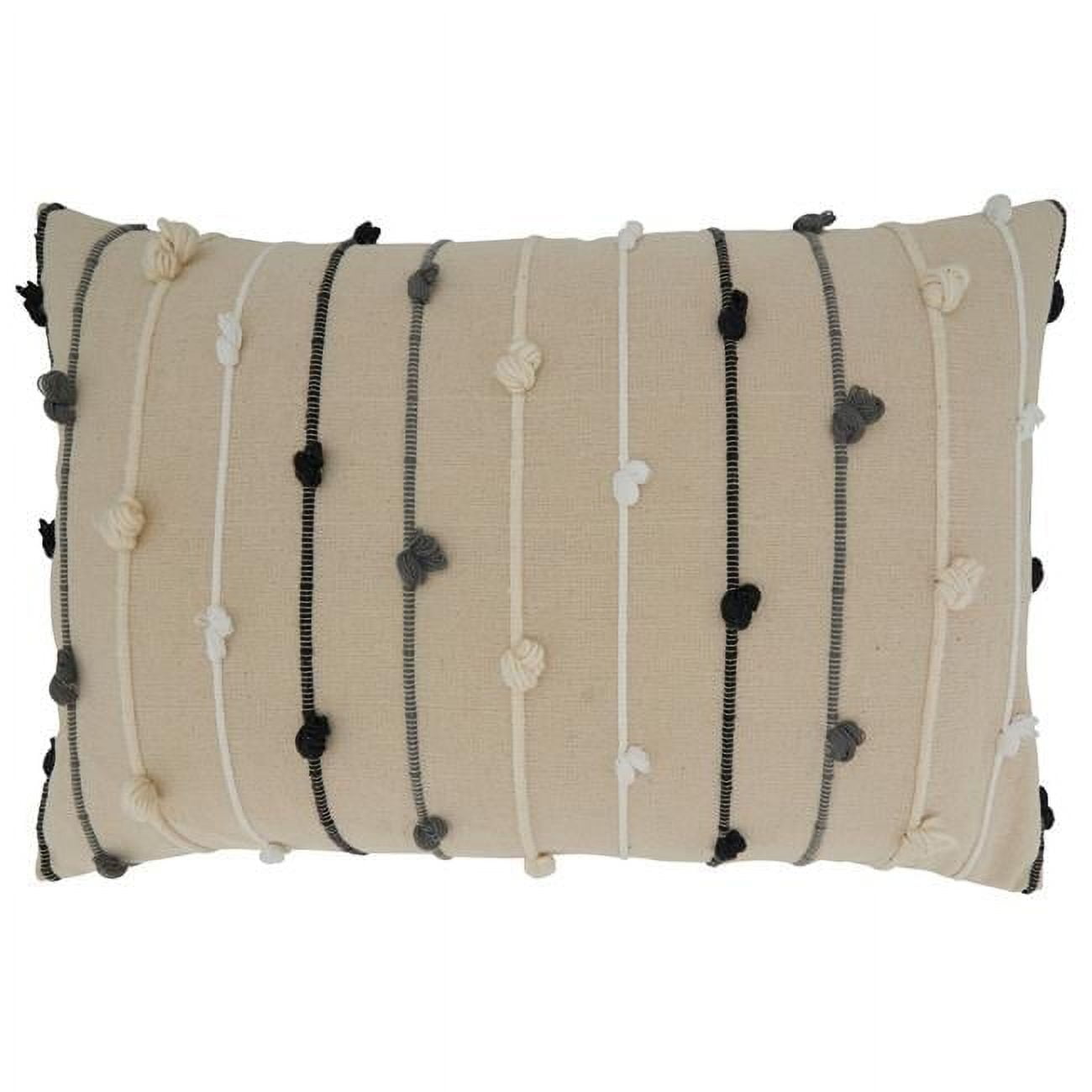 Chic Knotted Texture Cotton Throw Pillow Cover 16"x24"