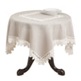 thumbnail image 1 of Saro Lifestyle Lace Trimmed Tablecloth 72" x 72" Square, 1 of 5