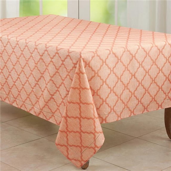 Saro Lifestyle Laser-Cut Hemstitch Tablecloth