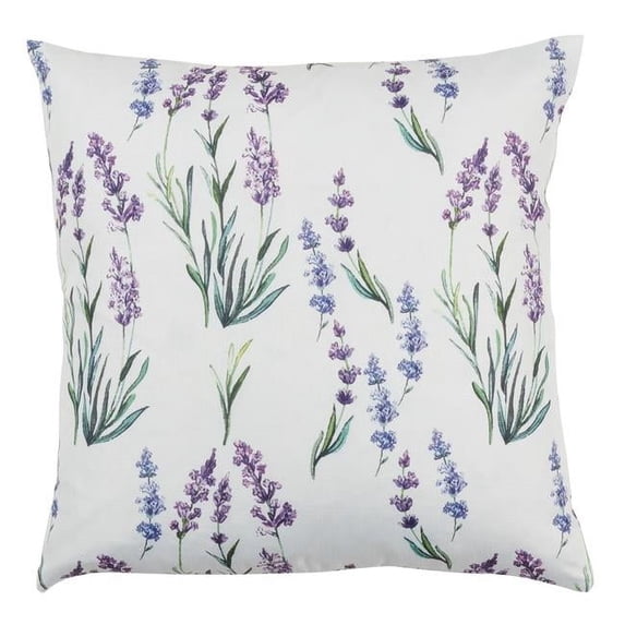 Saro Lifestyle Lavender Design Throw Pillow Cover