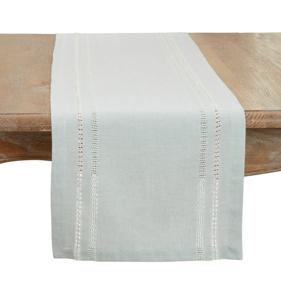 Saro Lifestyle Leno Stripe Elegance Table Runner