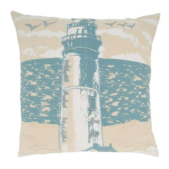 Saro Lifestyle Lighthouse Dreamscape Throw Pillow Cover