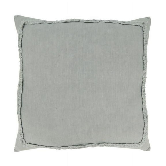Saro Lifestyle Linen Ruffled Design Throw Pillow
